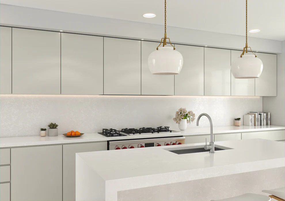 Blat de baie QUARTZ 2123 PERLA WHITE