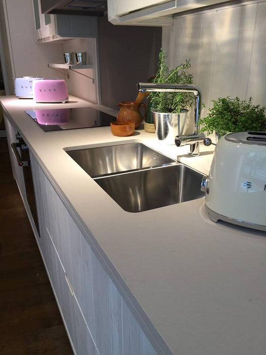 Blat de baie QUARTZ SUPERWHITE 13 GRAIN