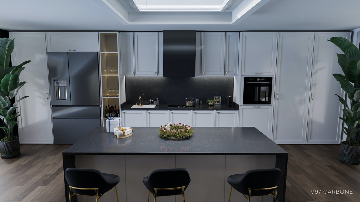 Blat de baie QUARTZ 997 CARBONE