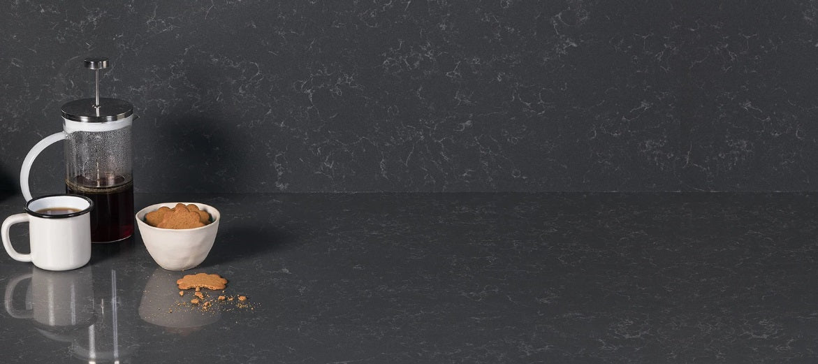 Blat de baie QUARTZ 997 CARBONE