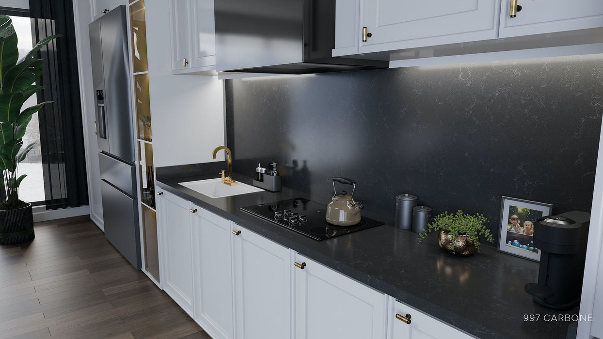 Blat de baie QUARTZ 997 CARBONE