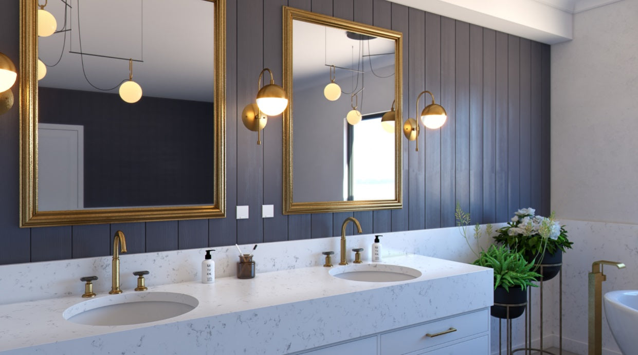 Blat de baie QUARTZ KASHMERA WHITE