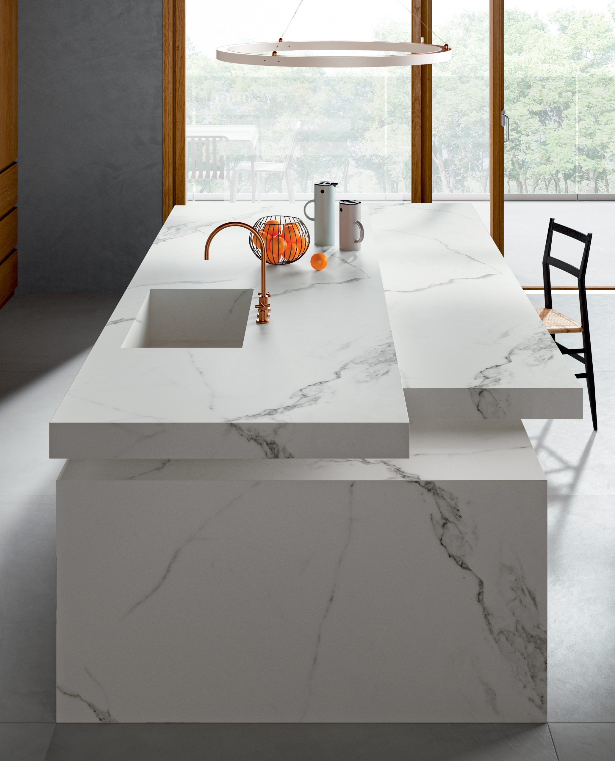 Blat de baie CERAMICA CALACATTA WHITE