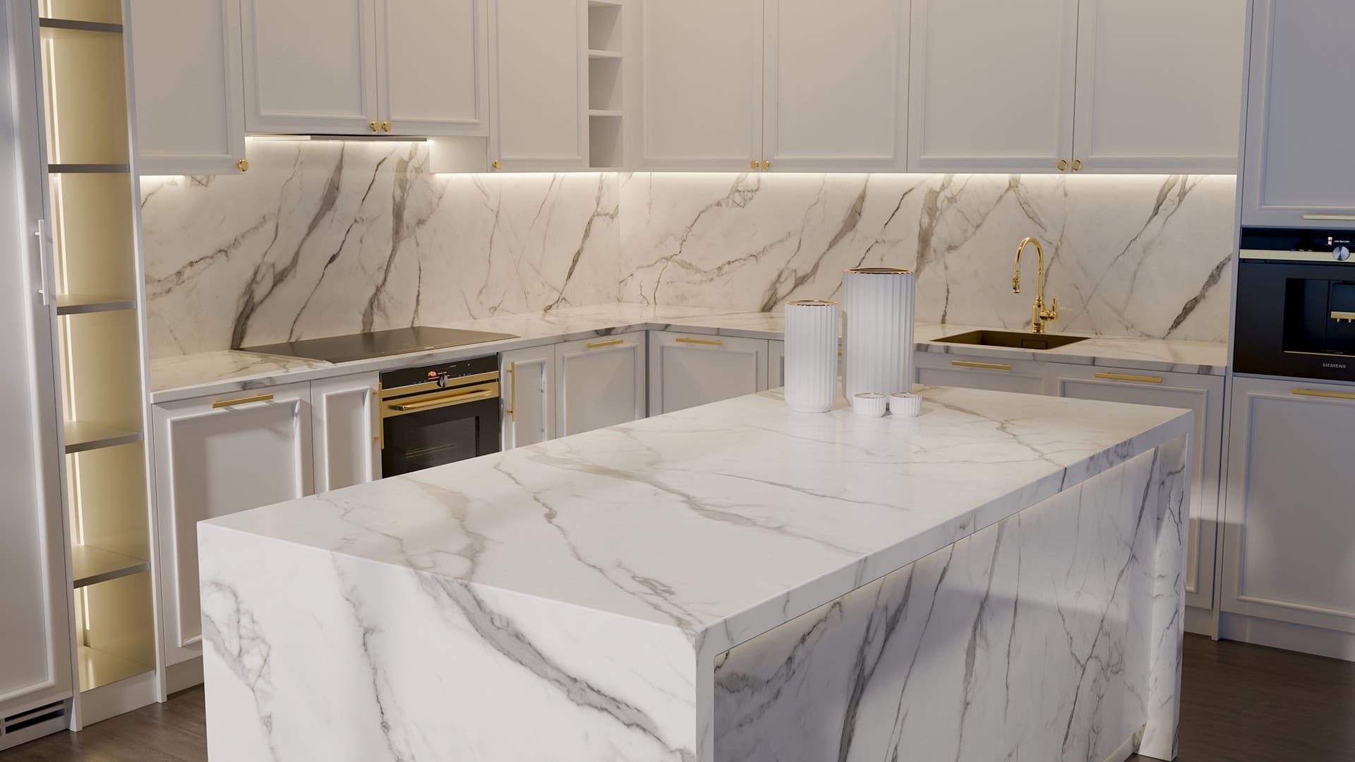 Blat de baie QUARTZ 2094 CALACATTA LÂL