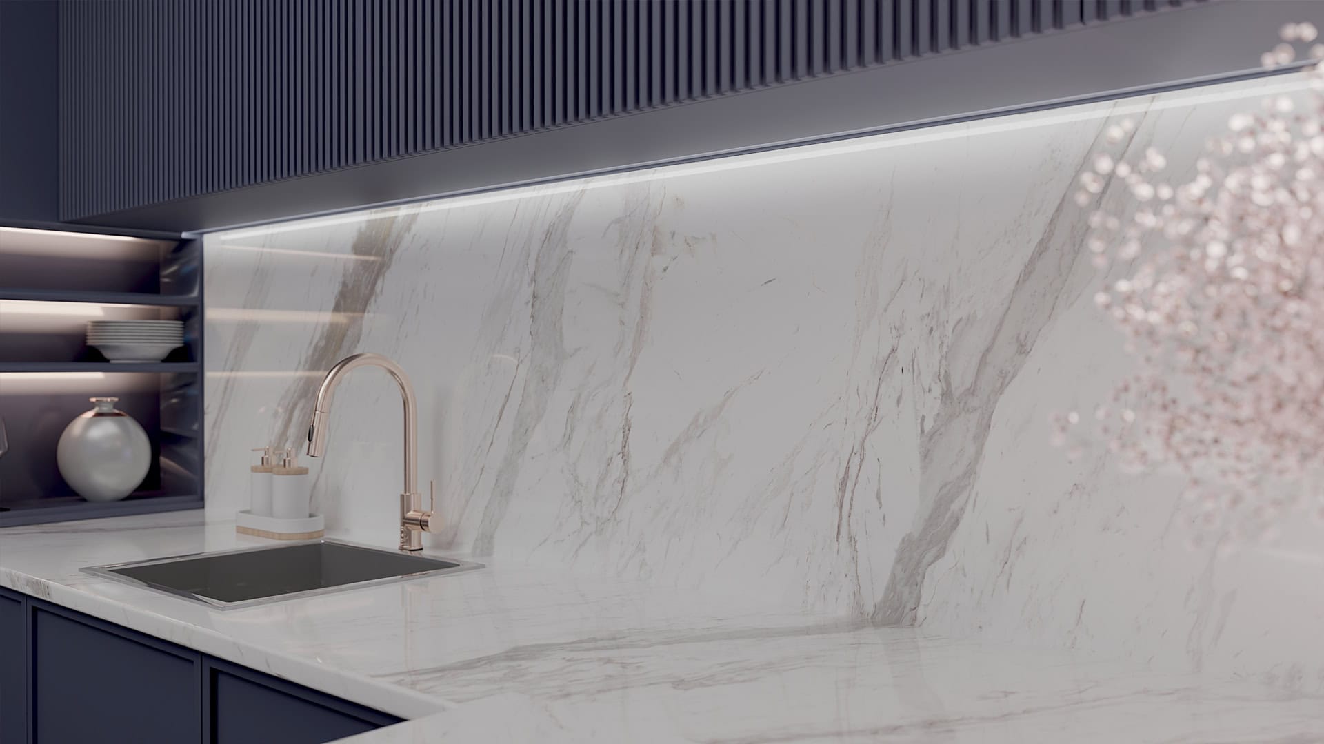 Blat de bucatarie QUARTZ 2074 CALACATTA NIF