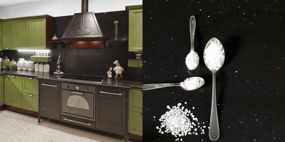Blat de baie QUARTZ 5751 GALA BLACK