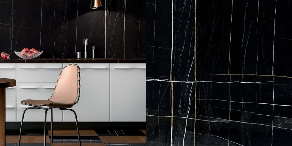 Blat de baie CERAMICA SAHARA NOIR