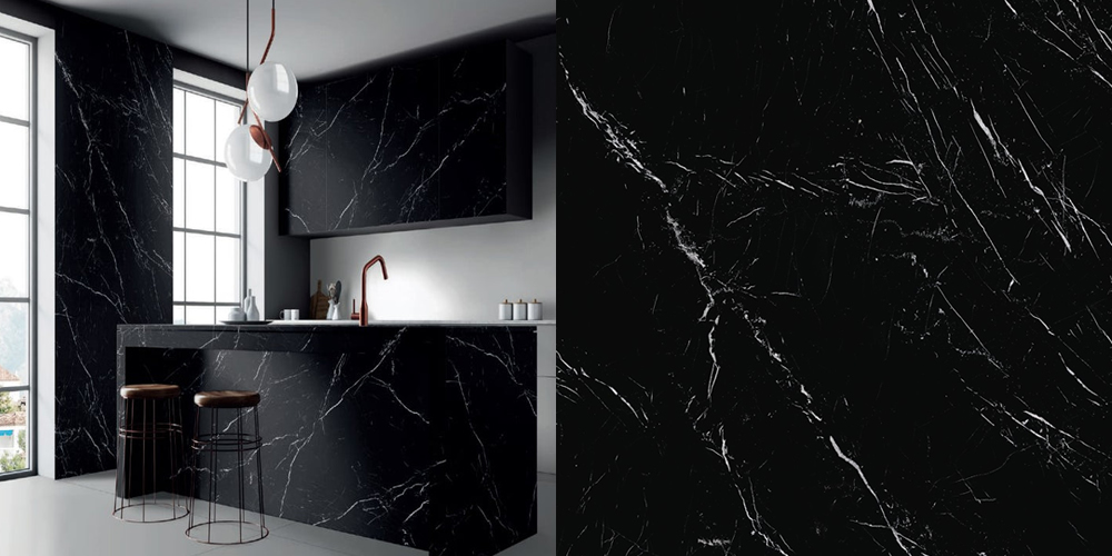 Blat de baie CERAMICA NERO MARQUINA