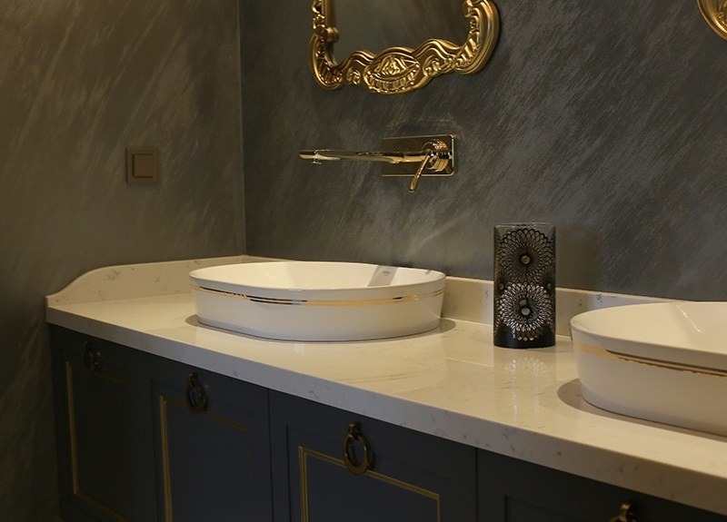 Blat de baie QUARTZ KASHMERA WHITE