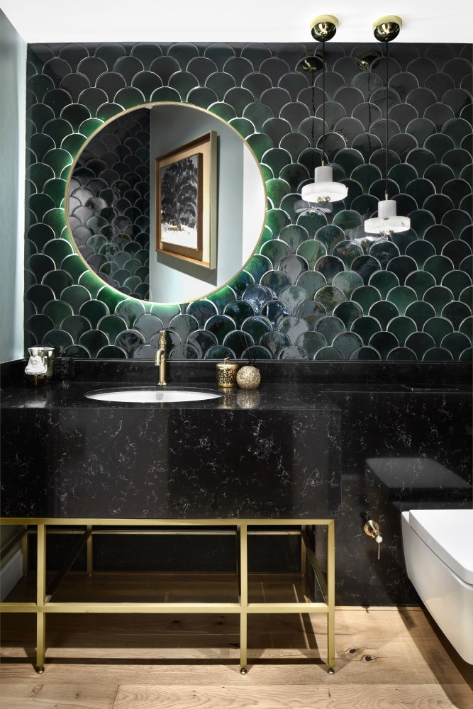 Blat de baie QUARTZ SPA BLACK