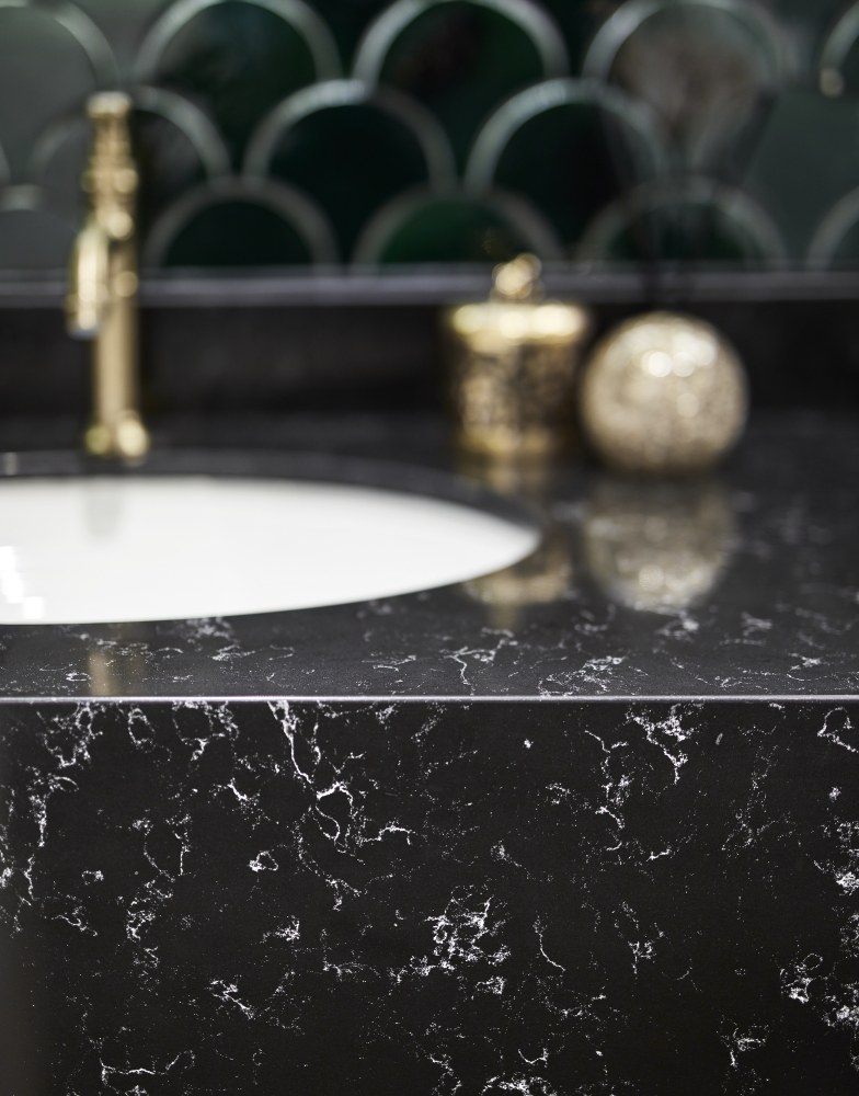 Blat de baie QUARTZ SPA BLACK