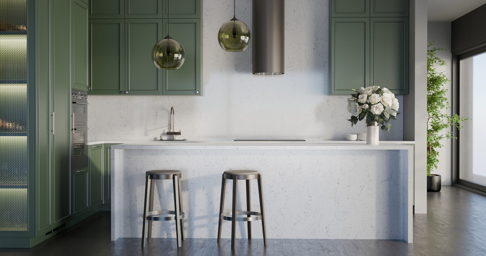 Blat de bucatarie QUARTZ 186 MOSS