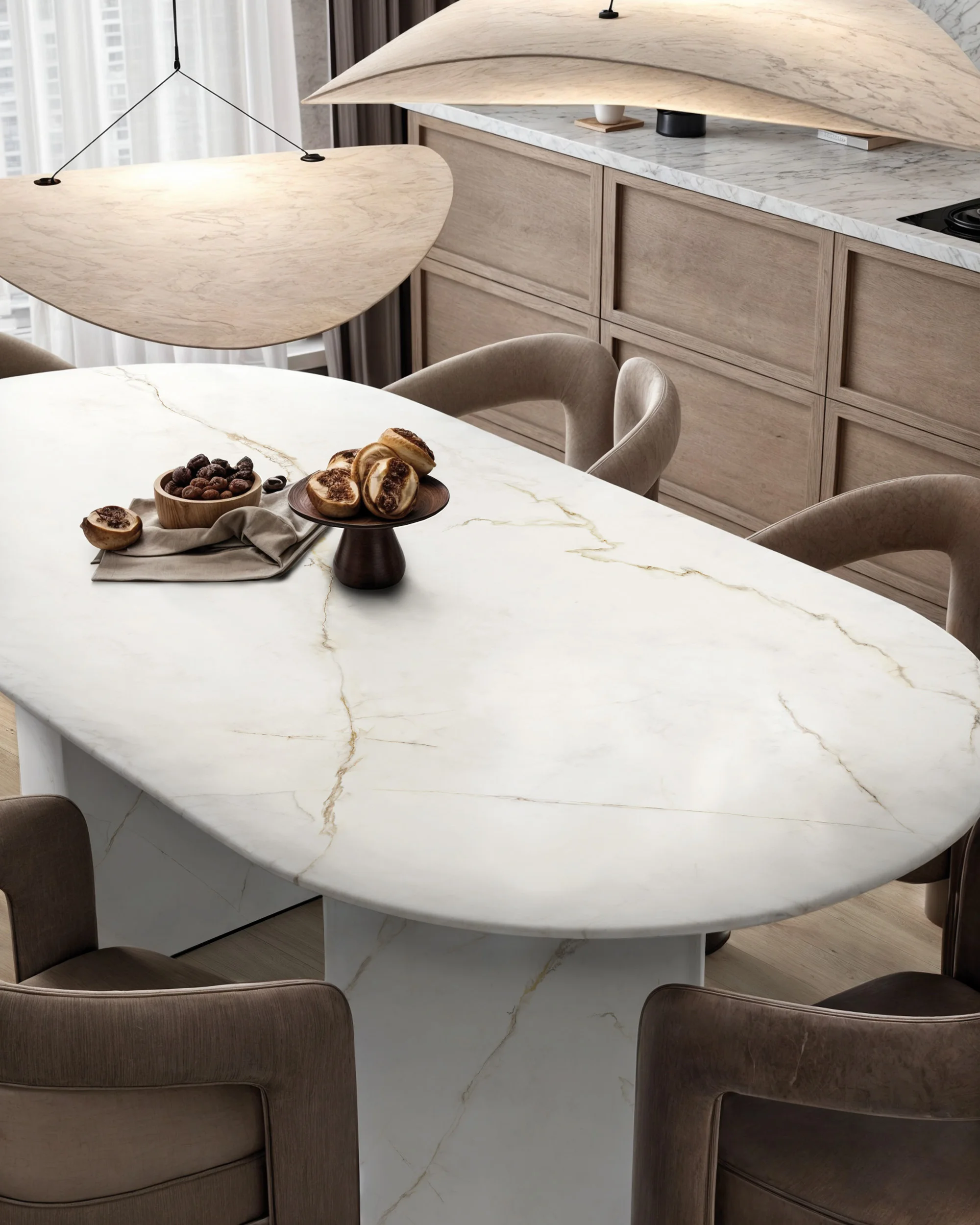 Blat de bucătărie din ceramică Ekxtra Dubai Gold, finisaj lucios sau silk – imaginea 2