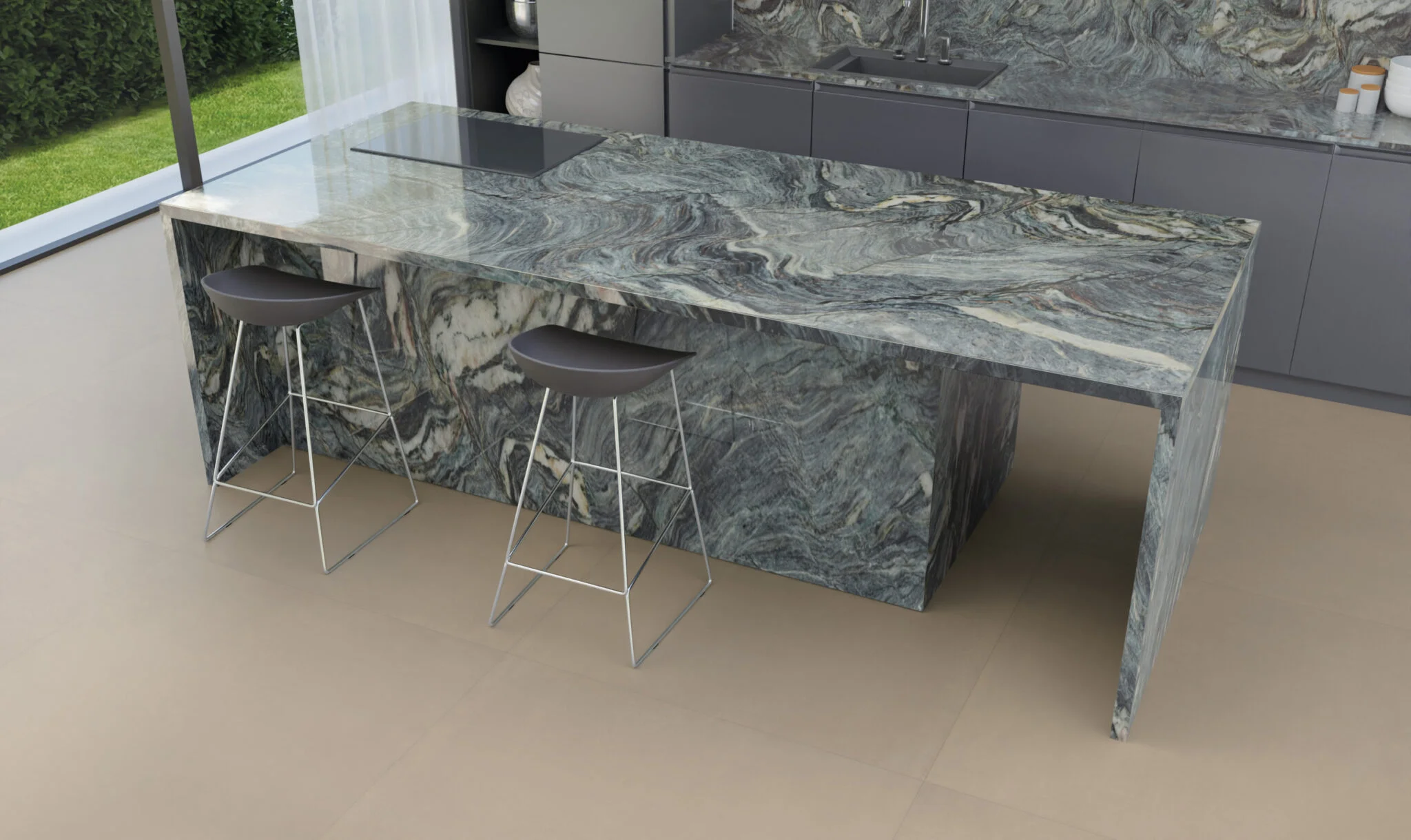 Blat de bucătărie din ceramică Ekxtra Explosion, finisaj lucios sau silk – imaginea 2