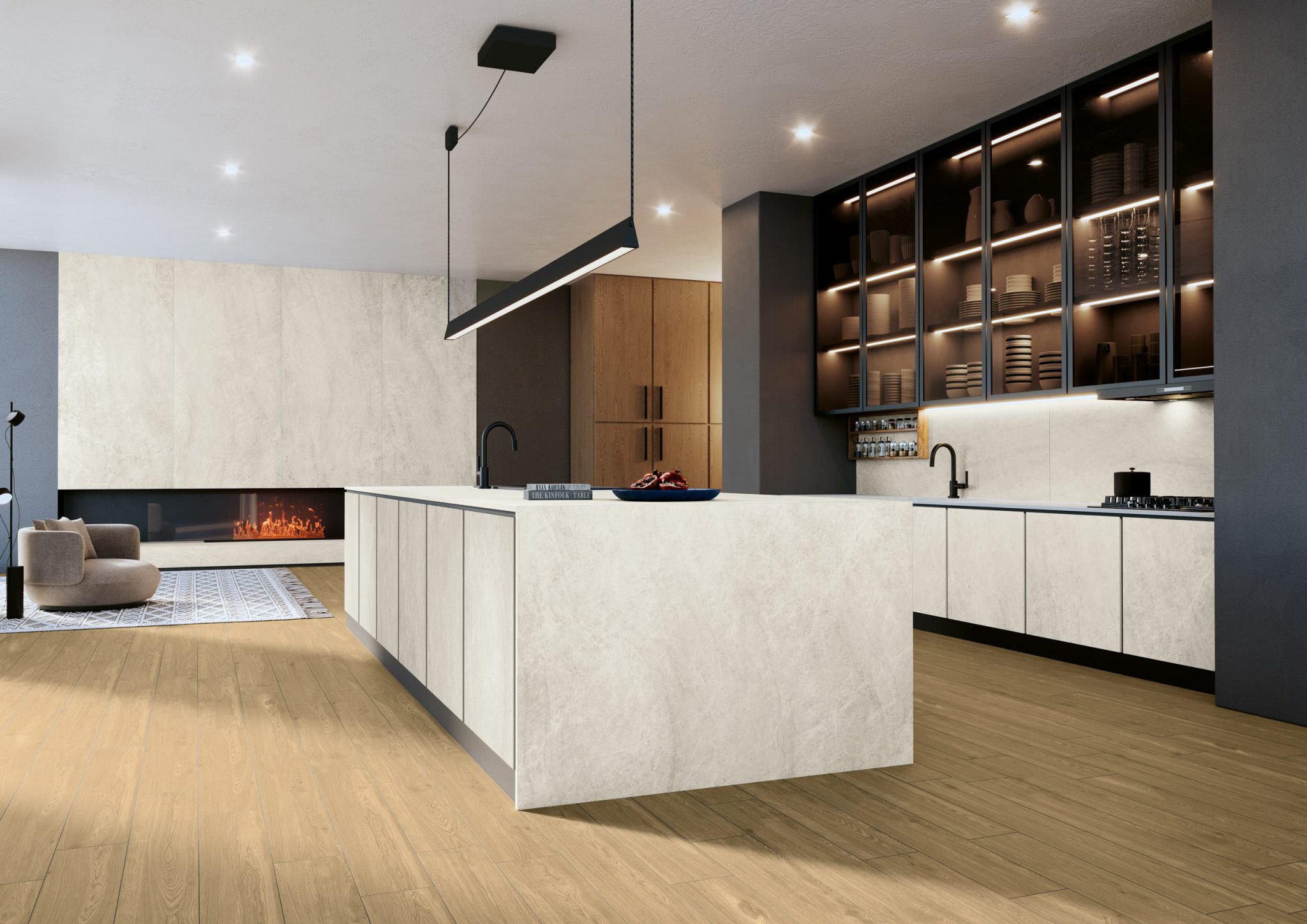 Blat de bucătărie din ceramică Ekxtra Taj Mahal Shell, finisaj lucios sau silk – imaginea 4