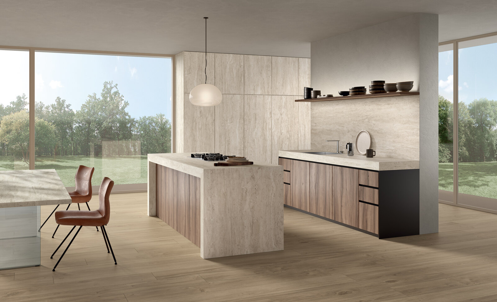 Blat de bucatarie CERAMICA FONDOVALLE TRAVERTINO EBUR