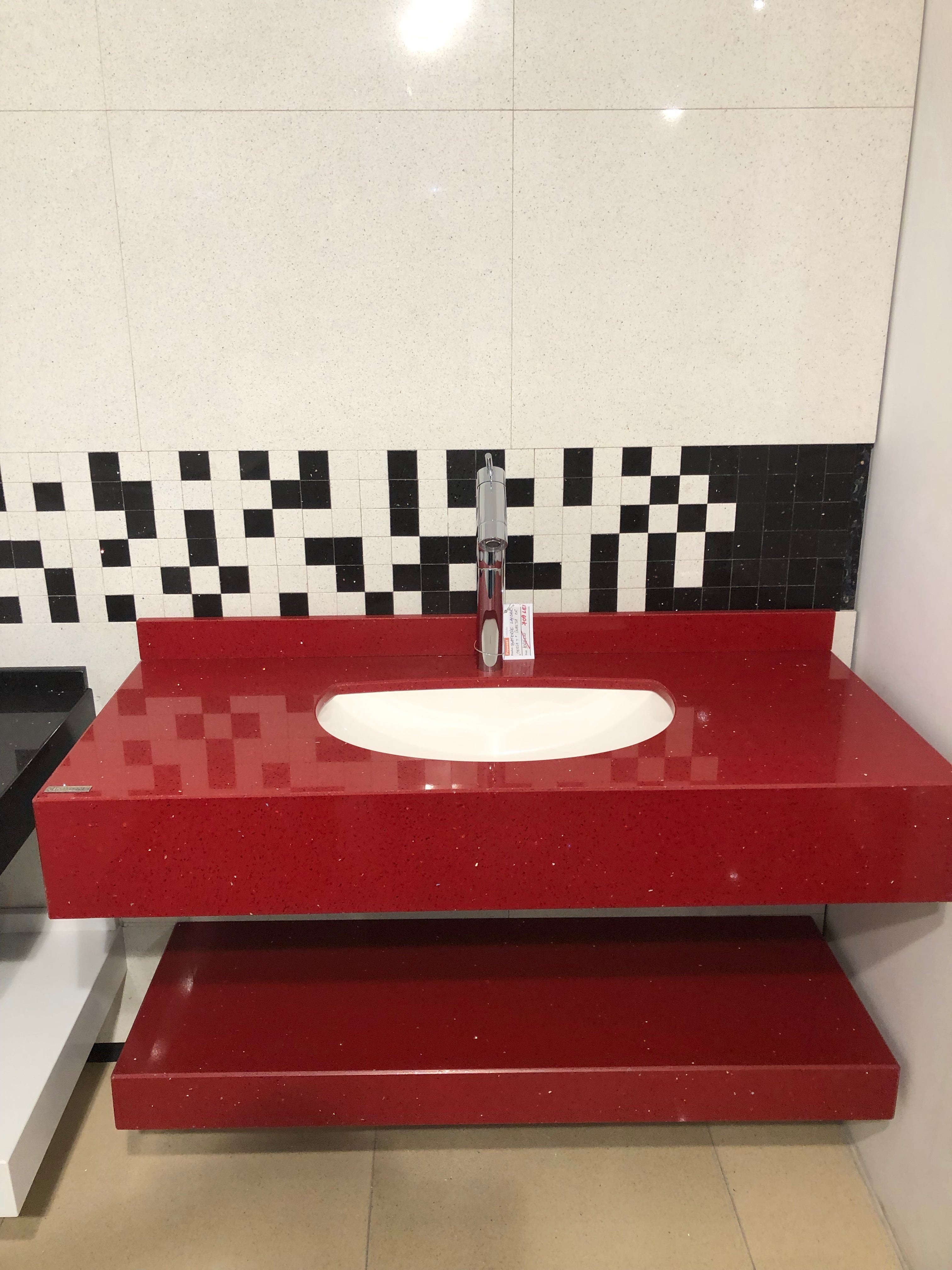 Blat baie quartz RECIFE, dimens. 1800 x 600 x 200 mm