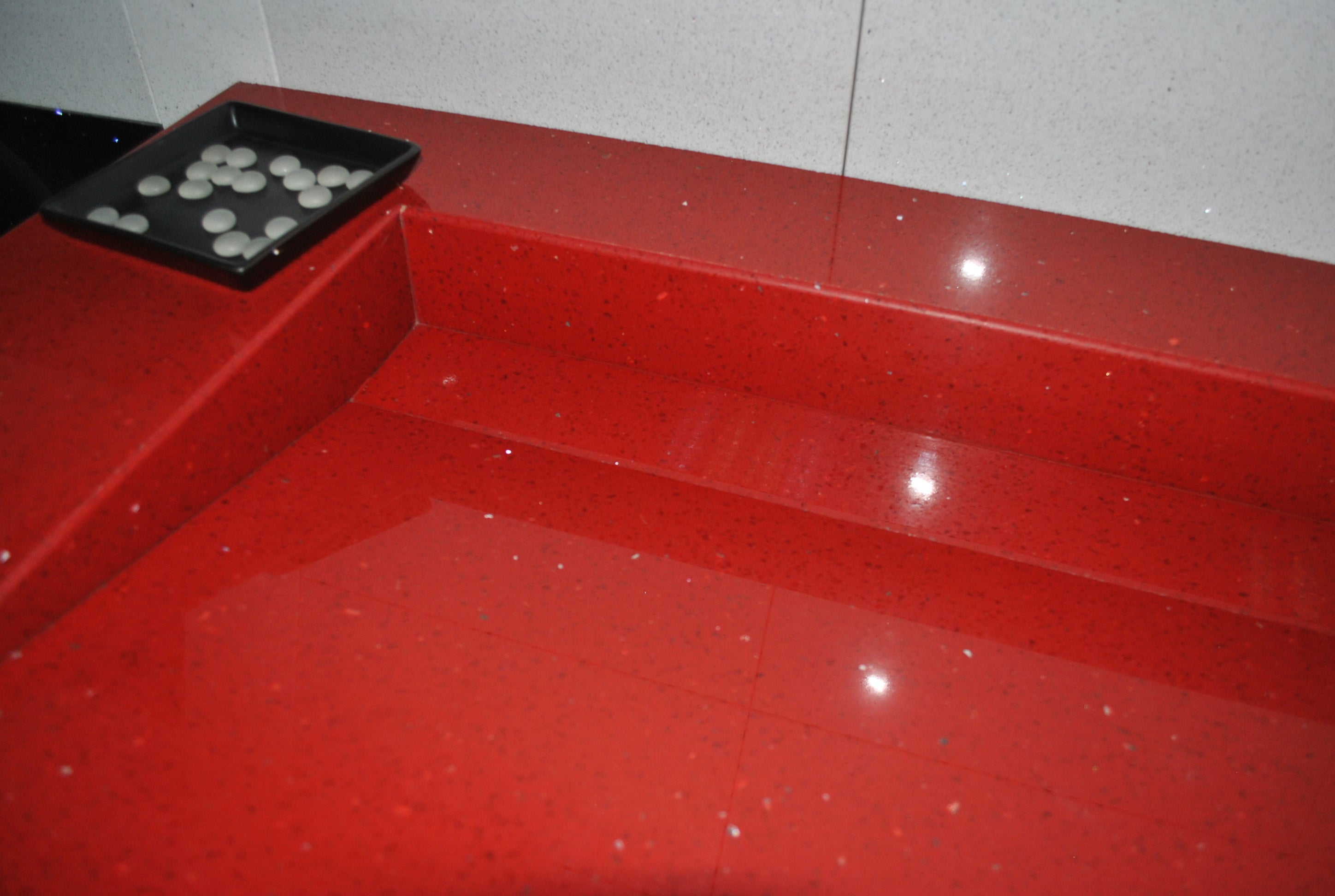 Blat baie quartz RECIFE, dimens. 1800 x 600 x 200 mm