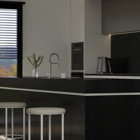 Blat de bucatarie QUARTZ 5701 LUCIDA BLACK